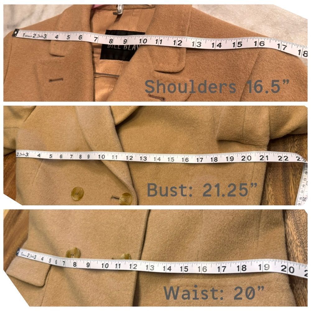 Bill Blass Early 1970s Vintage Fitted Bill Blass Camel Coat - Picture 10 of 14